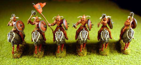 Armies of Arcana Painted Chaos Knights on mounts